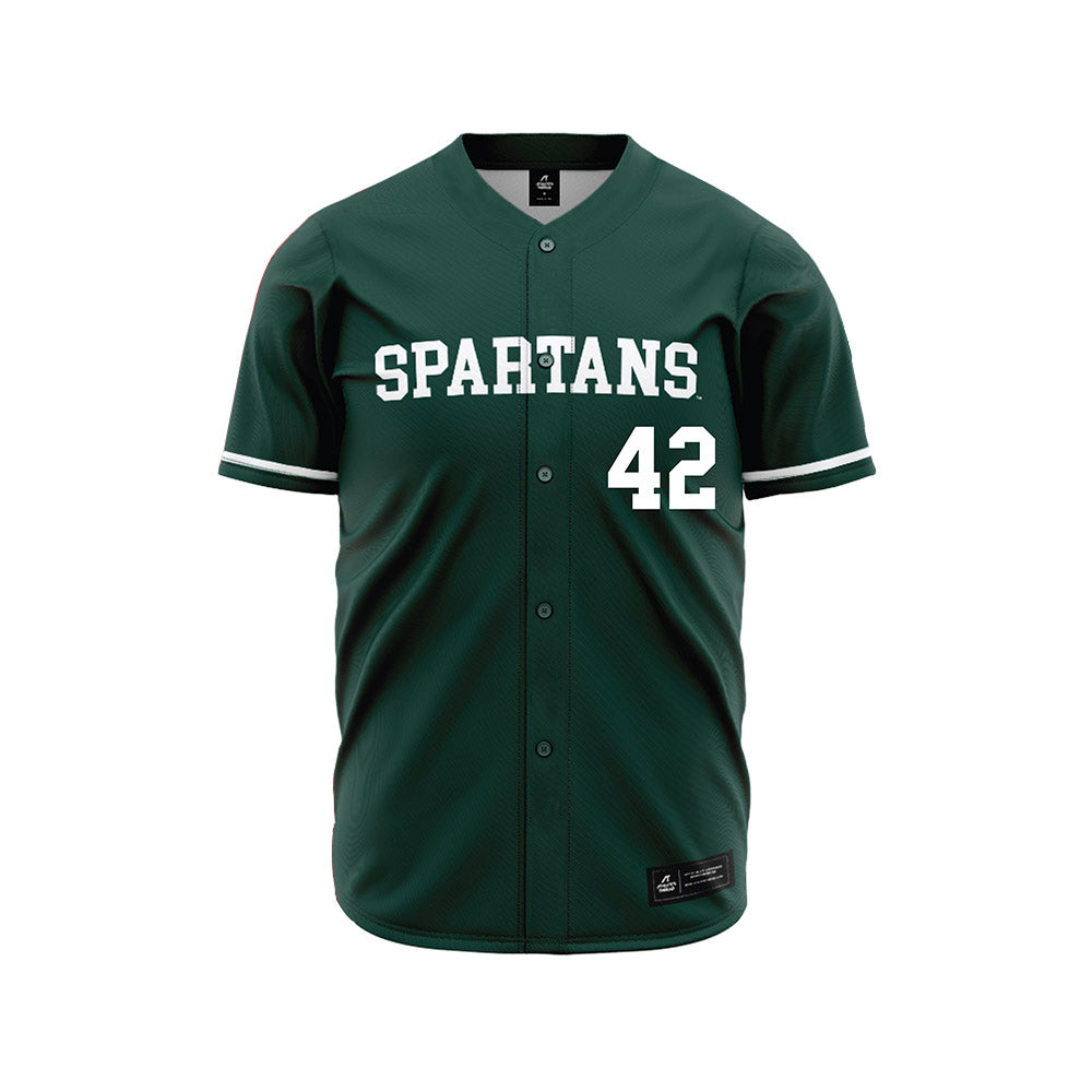 Michigan State - NCAA Baseball : Ryan Szczepaniak - Green Jersey