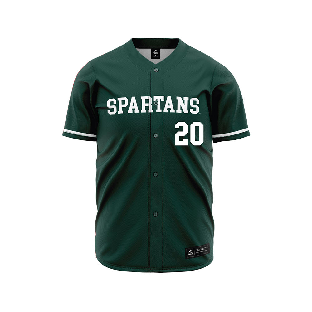 Michigan State - NCAA Baseball : Josh Klug - Green Jersey-0