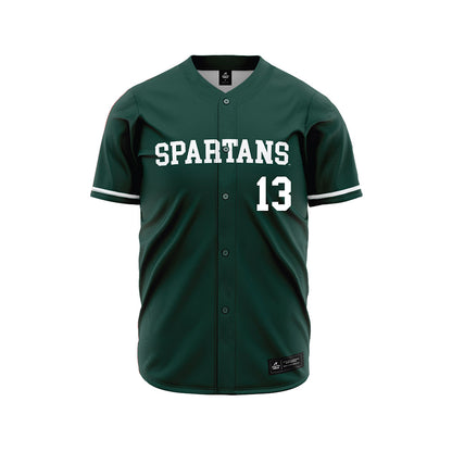 Michigan State - NCAA Baseball : CJ Deckinga - Green Jersey-0