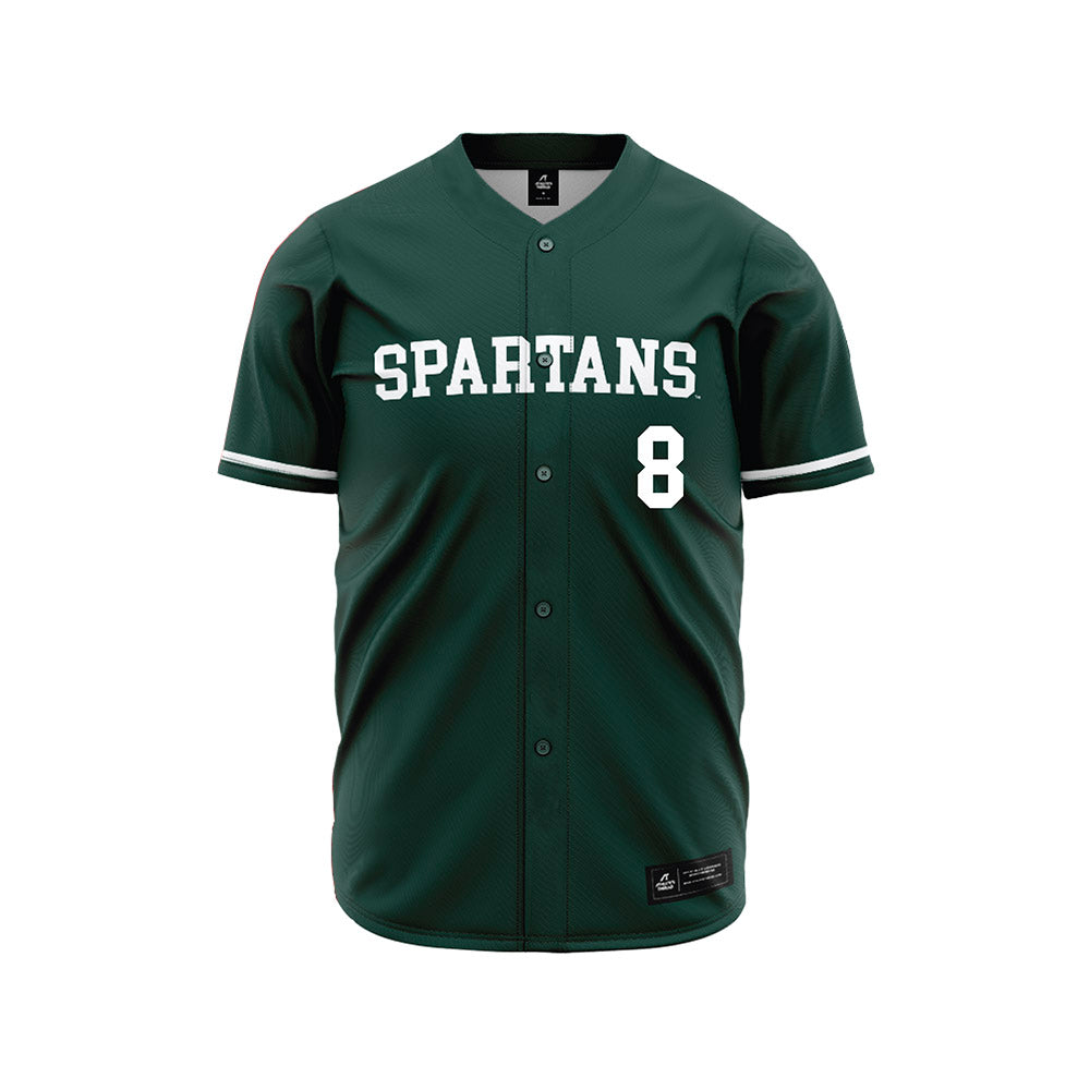 Michigan State - NCAA Baseball : Isaac Sturgess - Green Jersey-0