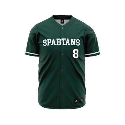 Michigan State - NCAA Baseball : Isaac Sturgess - Green Jersey-0