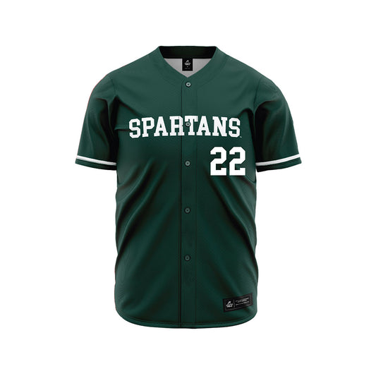 Michigan State - NCAA Baseball : Gavin Moczydlowsky - Green Jersey