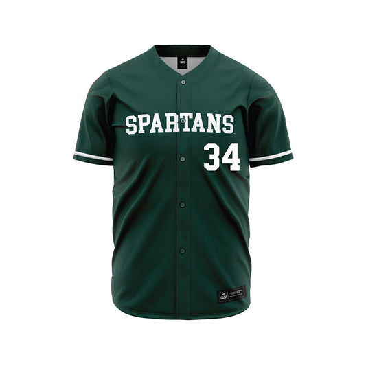 Michigan State - NCAA Baseball : Logan Pikur - Green Jersey