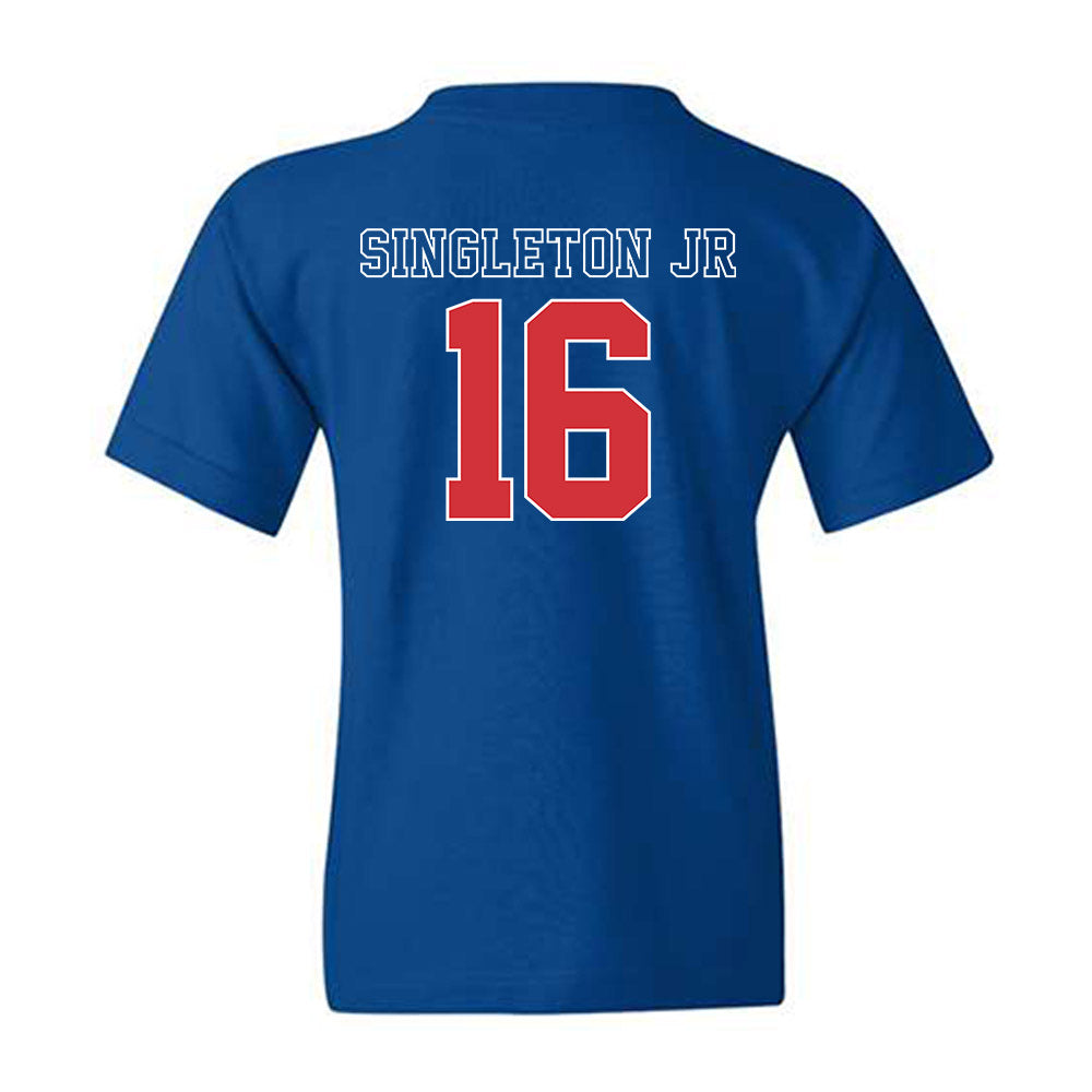 LA Tech - NCAA Football : Marques Singleton Jr - Sports Shersey Youth T-Shirt-1