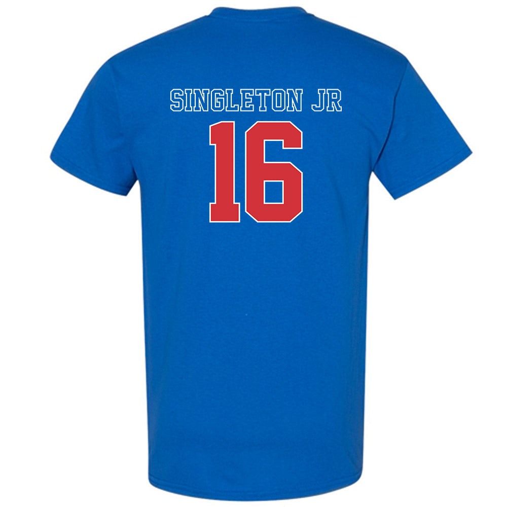LA Tech - NCAA Football : Marques Singleton Jr - Sports Shersey T-Shirt-1