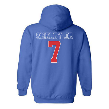 LA Tech - NCAA Football : Jhamal Shelby Jr - Sports Shersey Hooded Sweatshirt-1