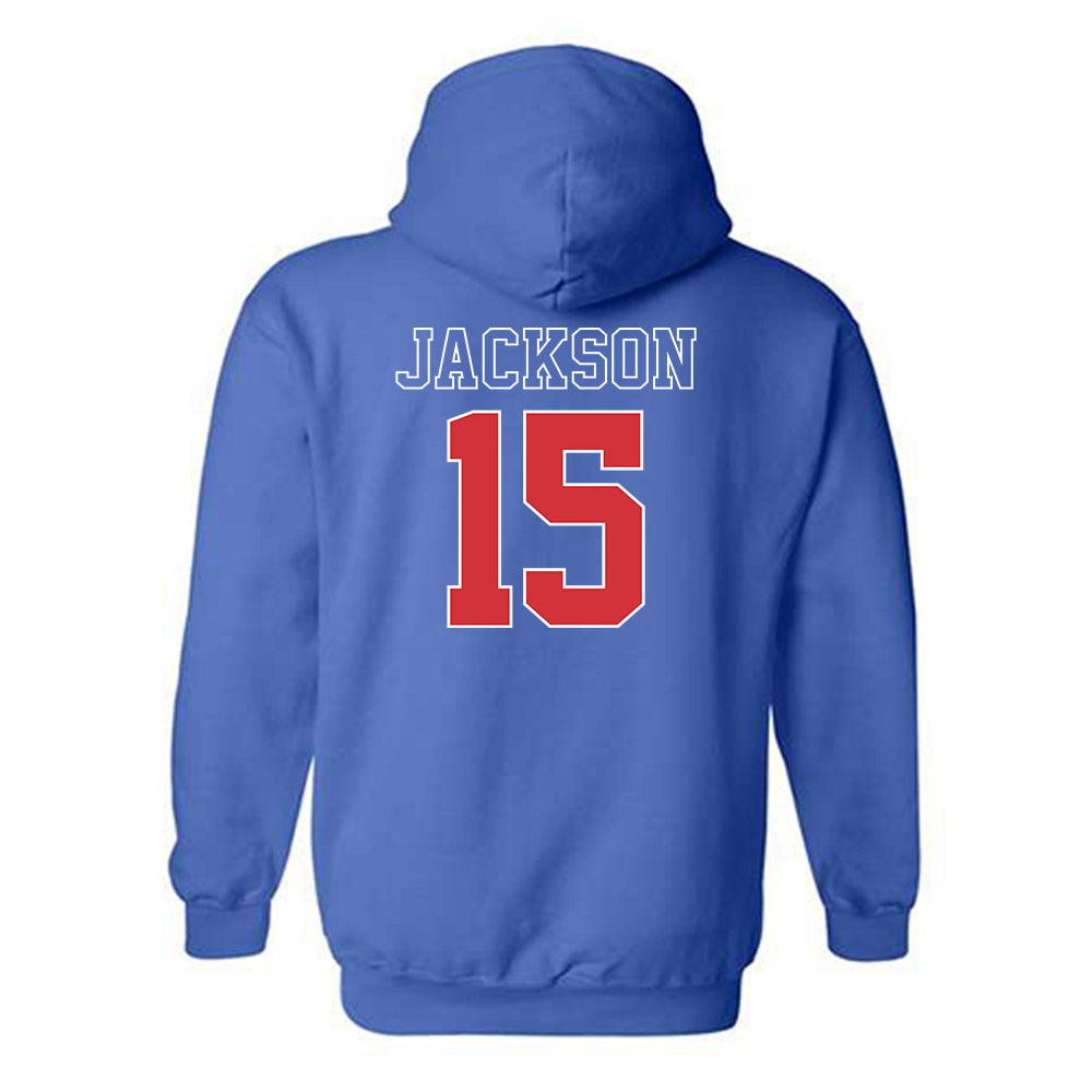 LA Tech - NCAA Football : Jay-T Jackson - Sports Shersey Hooded Sweatshirt-1