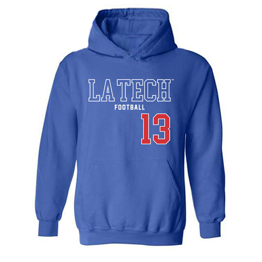 LA Tech - NCAA Football : Cameron Hill - Sports Shersey Hooded Sweatshirt-0