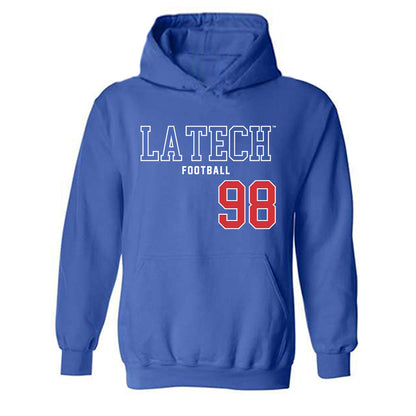 LA Tech - NCAA Football : Donovan Rieman - Sports Shersey Hooded Sweatshirt-0