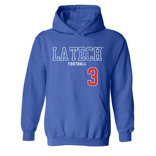 LA Tech - NCAA Football : Dedrick Latulas - Sports Shersey Hooded Sweatshirt-0
