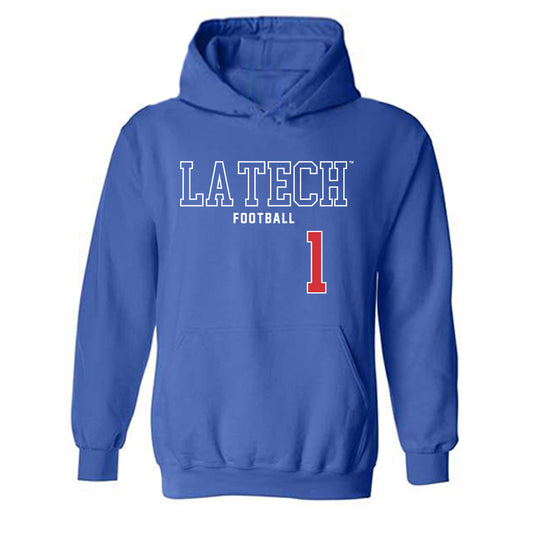 LA Tech - NCAA Football : Samuel Fongang - Sports Shersey Hooded Sweatshirt-0