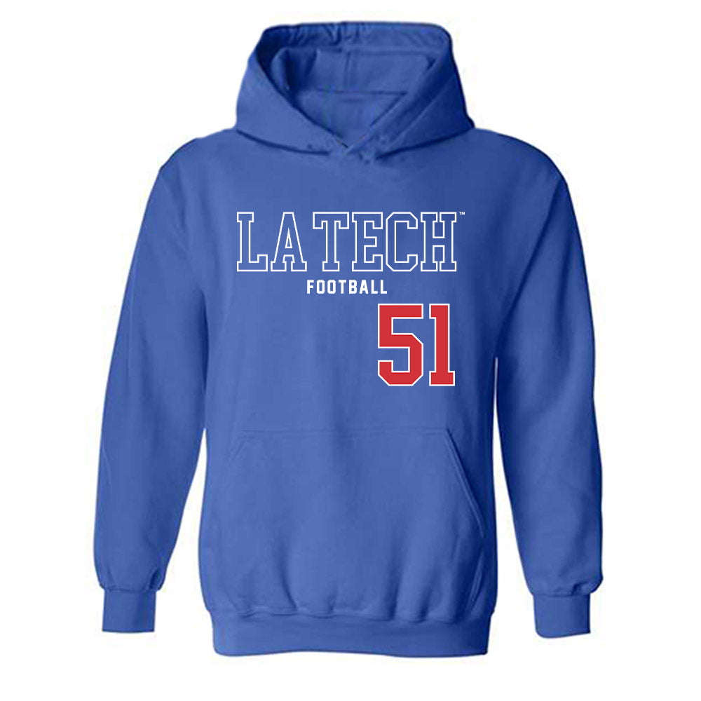 LA Tech - NCAA Football : Amery Edwards - Sports Shersey Hooded Sweatshirt-0