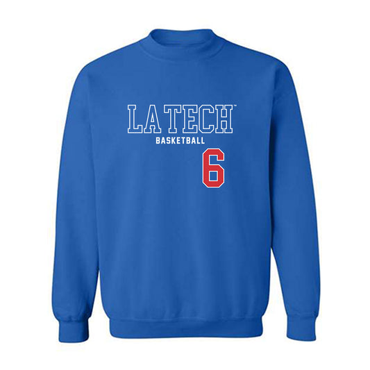LA Tech - NCAA Men's Basketball : Keegan Rowell - Sports Shersey Crewneck Sweatshirt-0