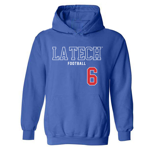 LA Tech - NCAA Football : Jakari Foster - Sports Shersey Hooded Sweatshirt-0