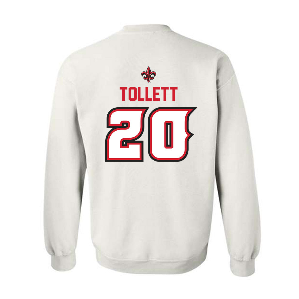 Louisiana - NCAA Baseball : JR Tollett - Sports Shersey Crewneck Sweatshirt-1