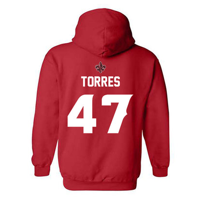 Louisiana - NCAA Baseball : Jose Torres - Hooded Sweatshirt Sports Shersey