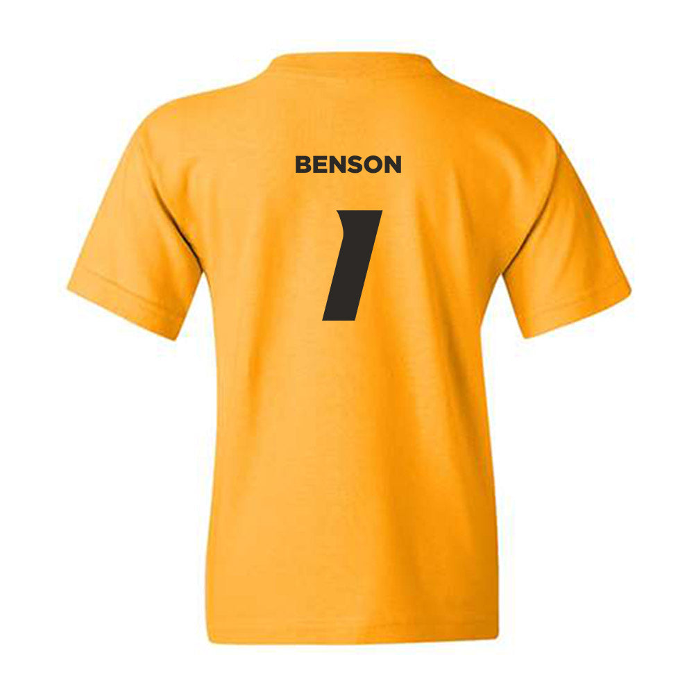 Missouri - NCAA Baseball : Cameron Benson - Sports Shersey Youth T-Shirt-1
