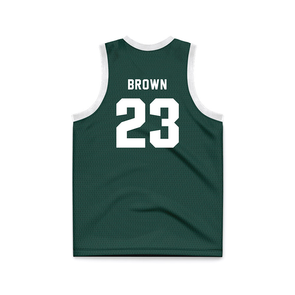 Michigan State - NCAA Women's Basketball : Jalyn Brown - Green Basketball Jersey-1