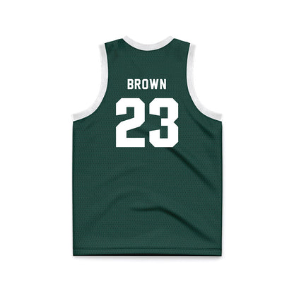 Michigan State - NCAA Women's Basketball : Jalyn Brown - Green Basketball Jersey-1