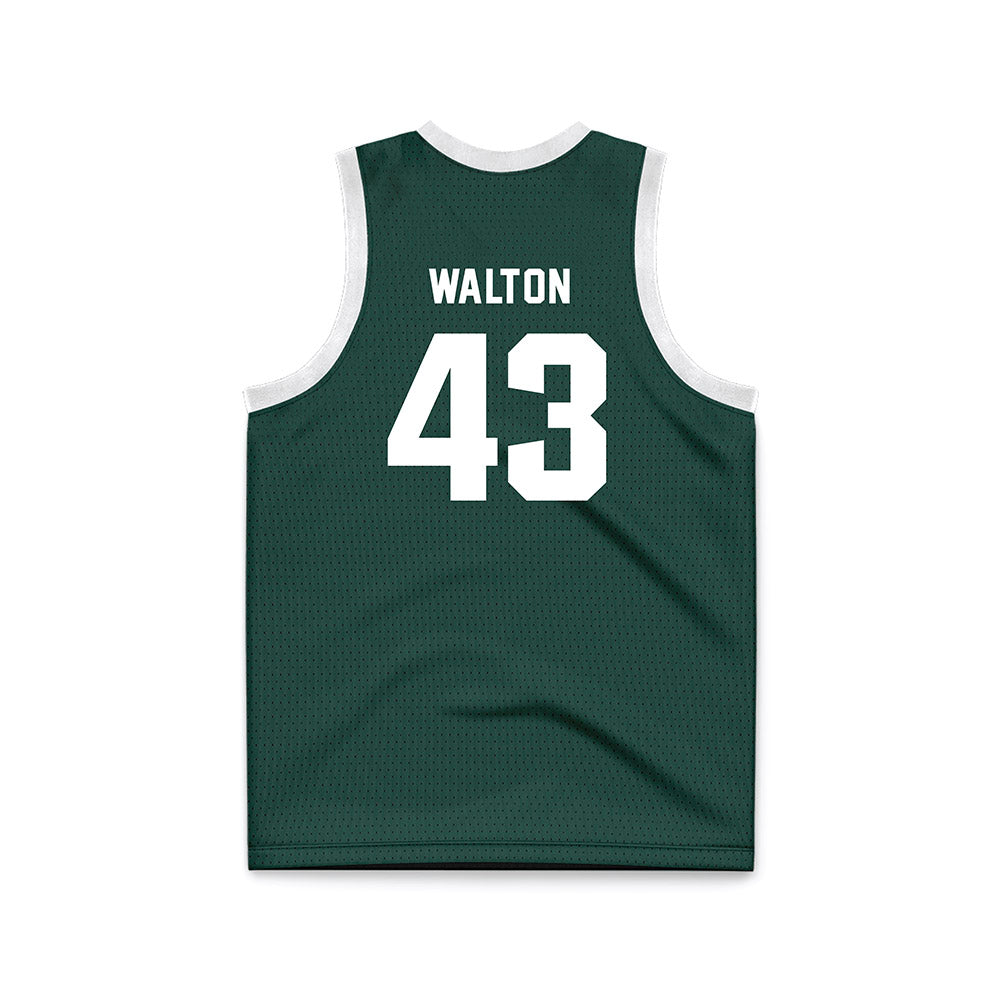 Michigan State - NCAA Men's Basketball : Brennan Walton - Green Basketball Jersey-1