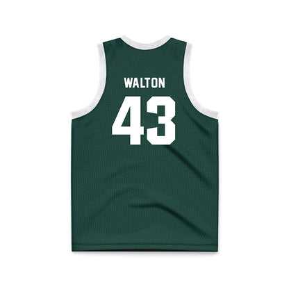 Michigan State - NCAA Men's Basketball : Brennan Walton - Green Basketball Jersey-1