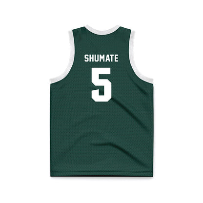 Michigan State - NCAA Women's Basketball : Emma Shumate - Green Basketball Jersey-1