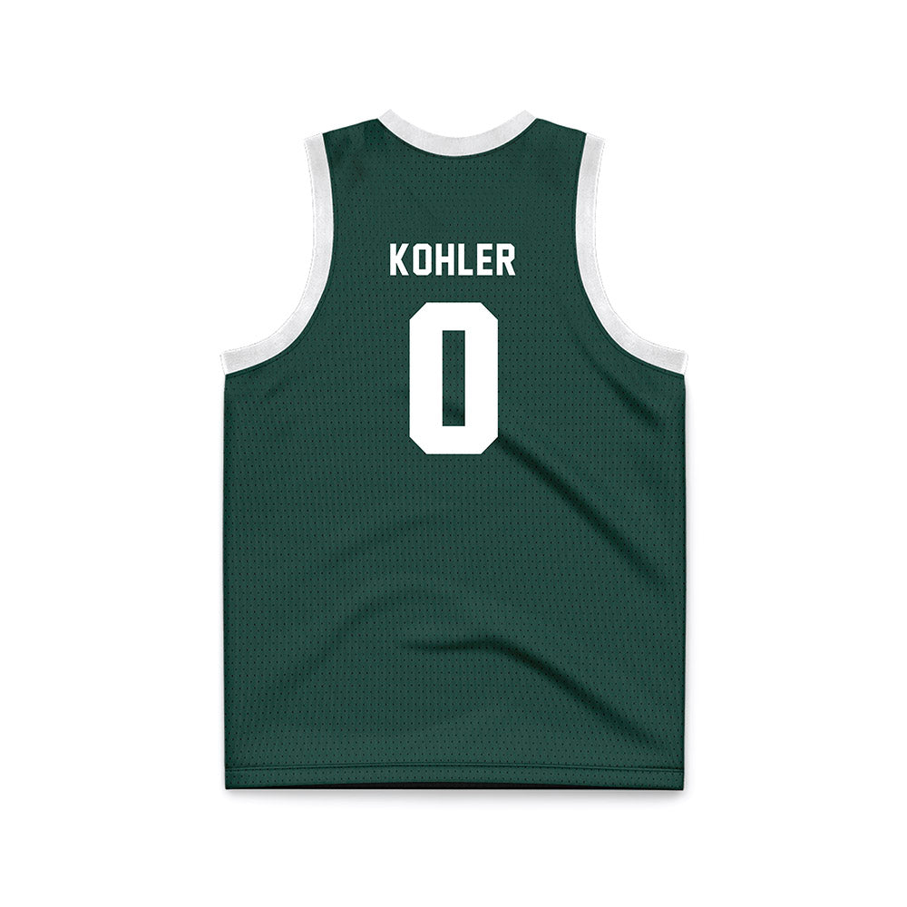 Michigan State - NCAA Men's Basketball : Jaxon Kohler - Green Basketball Jersey-1