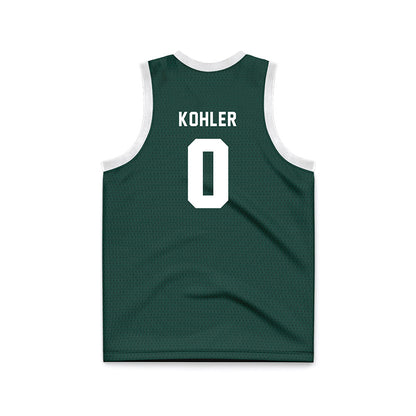 Michigan State - NCAA Men's Basketball : Jaxon Kohler - Green Basketball Jersey-1