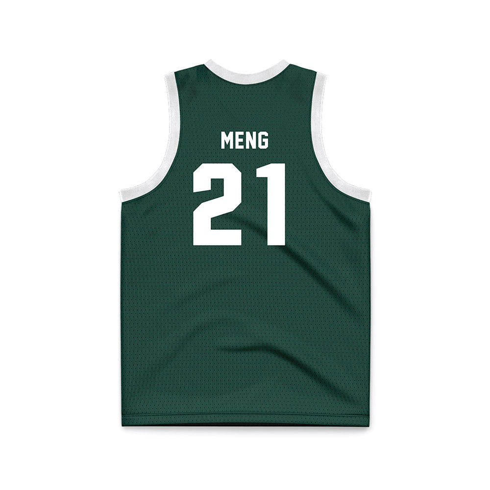 Michigan State - NCAA Women's Basketball : Mary Meng - Green Basketball Jersey