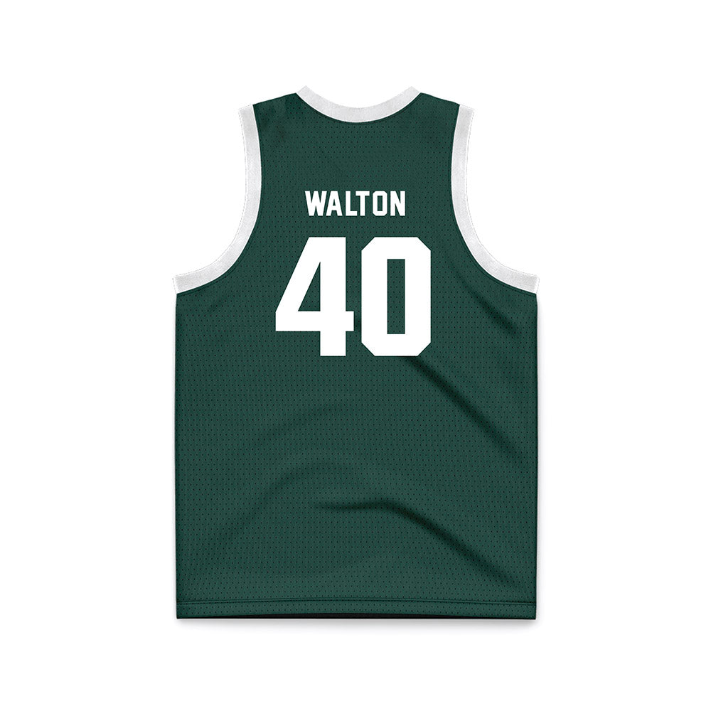 Michigan State - NCAA Men's Basketball : Brennan Walton - Green Basketball Jersey-1