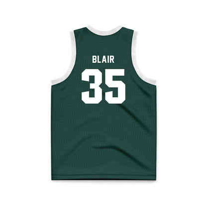 Michigan State - NCAA Women's Basketball : Kennedy Blair - Green Basketball Jersey