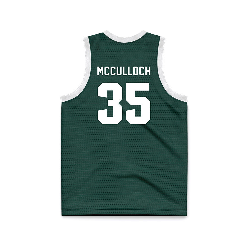 Michigan State - NCAA Men's Basketball : Jesse McCulloch - Green Basketball Jersey-1