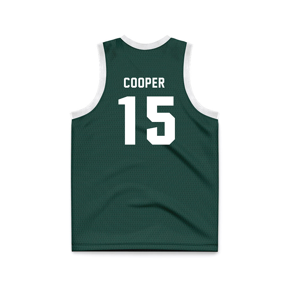 Michigan State - NCAA Men's Basketball : Carson Cooper - Green Basketball Jersey-1