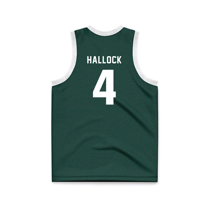 Michigan State - NCAA Women's Basketball : Theryn Hallock - Green Basketball Jersey