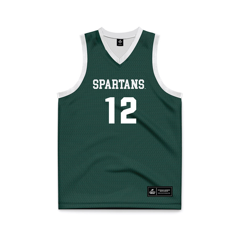 Michigan State - NCAA Women's Basketball : Isa Alexander - Green Basketball Jersey-0