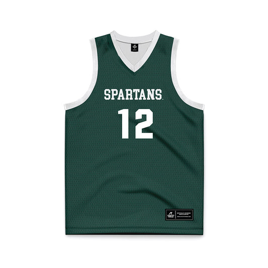 Michigan State - NCAA Women's Basketball : Isa Alexander - Green Basketball Jersey-0