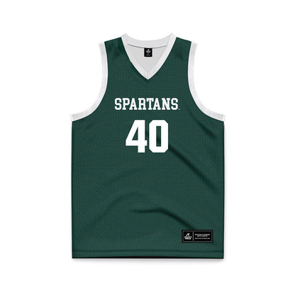 Michigan State - NCAA Men's Basketball : Brennan Walton - Green Basketball Jersey-0