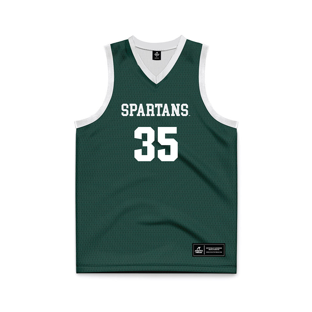 Michigan State - NCAA Men's Basketball : Jesse McCulloch - Green Basketball Jersey-0