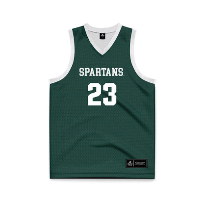 Michigan State - NCAA Women's Basketball : Jalyn Brown - Green Basketball Jersey-0