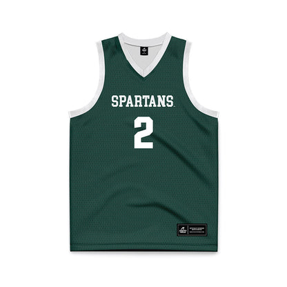 Michigan State - NCAA Women's Basketball : Abbey Kimball - Green Basketball Jersey