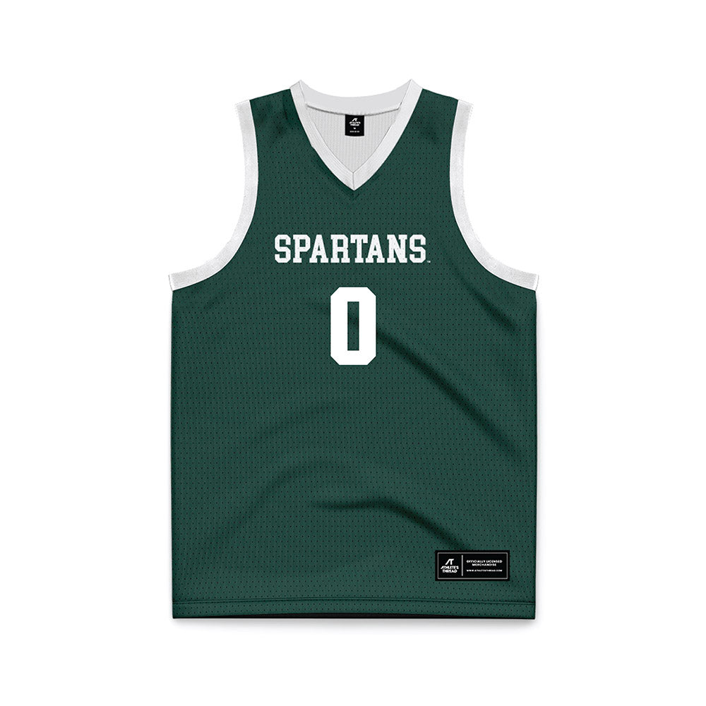 Michigan State - NCAA Women's Basketball : Jordan Ode - Green Basketball Jersey-0