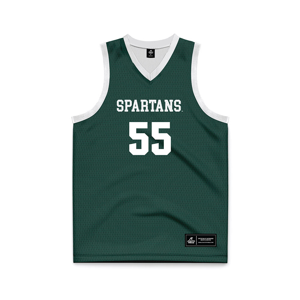 Michigan State - NCAA Men's Basketball : Coen Carr - Green Basketball Jersey-0