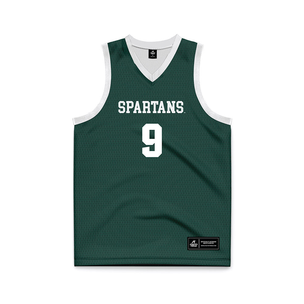 Michigan State - NCAA Women's Basketball : Sara Sambolic - Green Basketball Jersey-0
