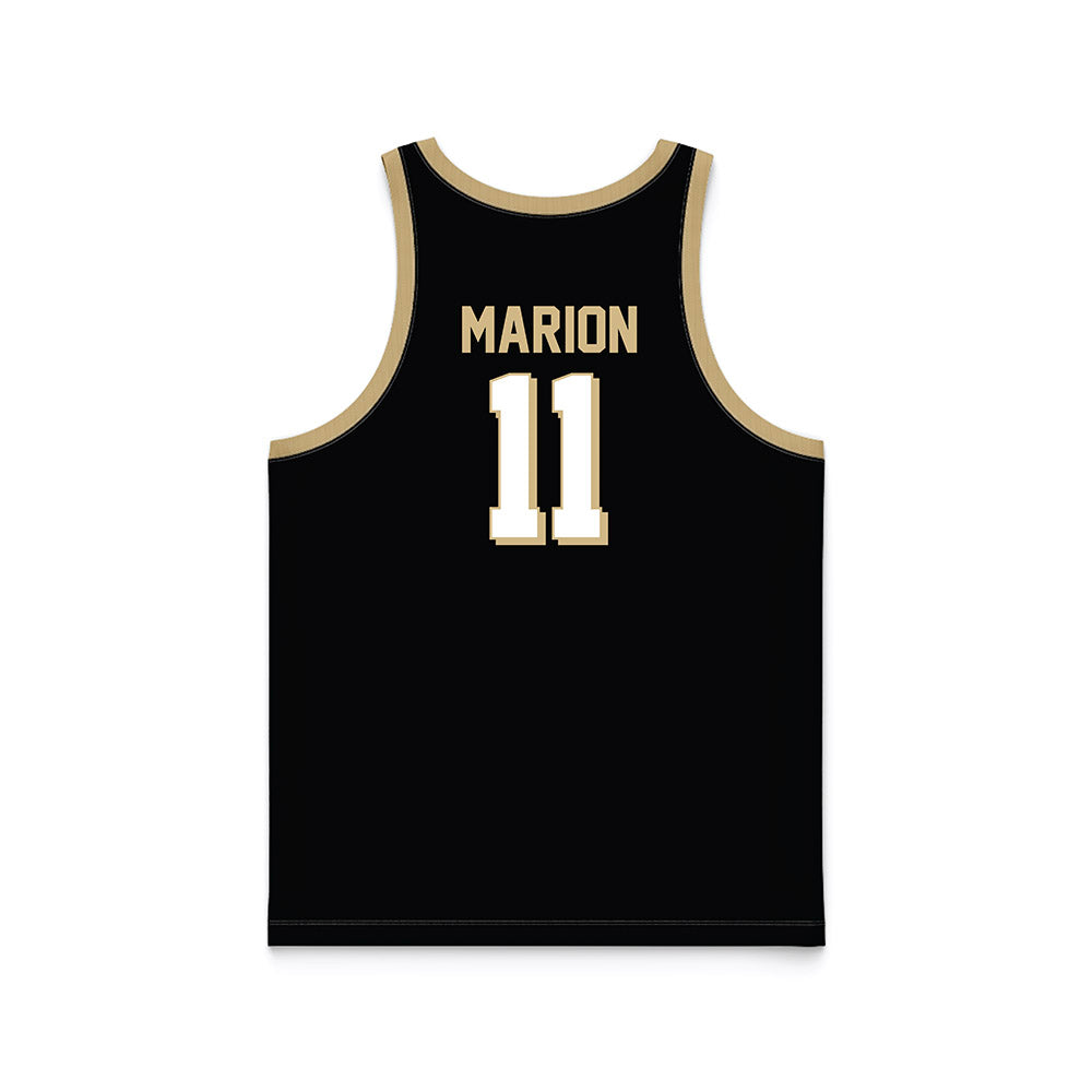 Wake Forest - NCAA Men's Basketball : Marqus Marion - Black Basketball Jersey