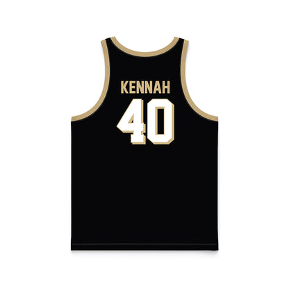 Wake Forest - NCAA Men's Basketball : Rj Kennah - Black Basketball Jersey