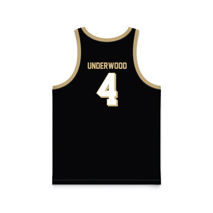 Wake Forest - NCAA Men's Basketball : Will Underwood - Black Basketball Jersey-1