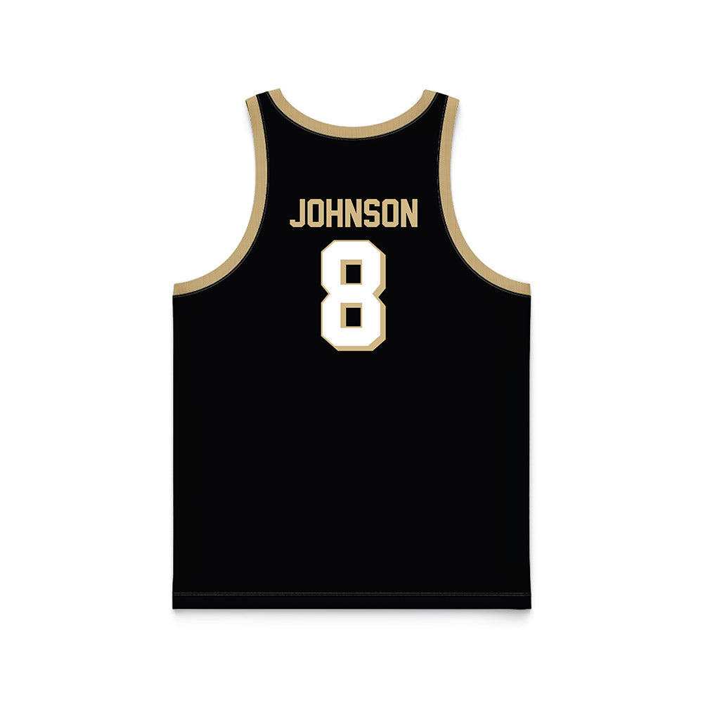 Wake Forest - NCAA Men's Basketball : Ty-laur Johnson - Black Basketball Jersey