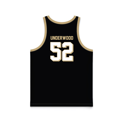 Wake Forest - NCAA Men's Basketball : Will Underwood - Black Basketball Jersey