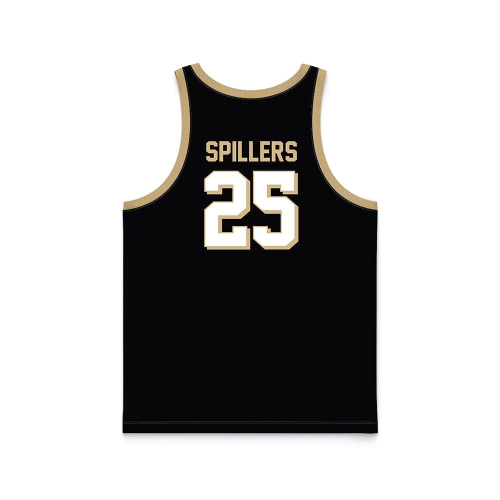 Wake Forest - NCAA Men's Basketball : Trevon Spillers - Black Basketball Jersey