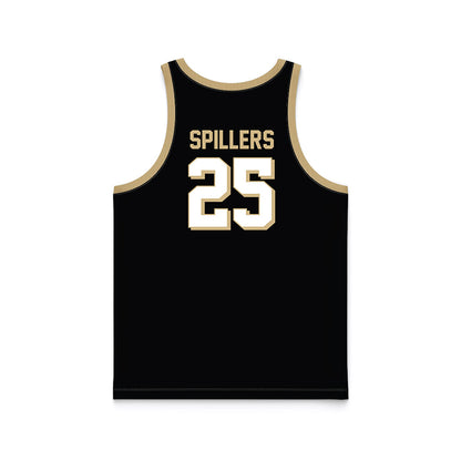 Wake Forest - NCAA Men's Basketball : Trevon Spillers - Black Basketball Jersey